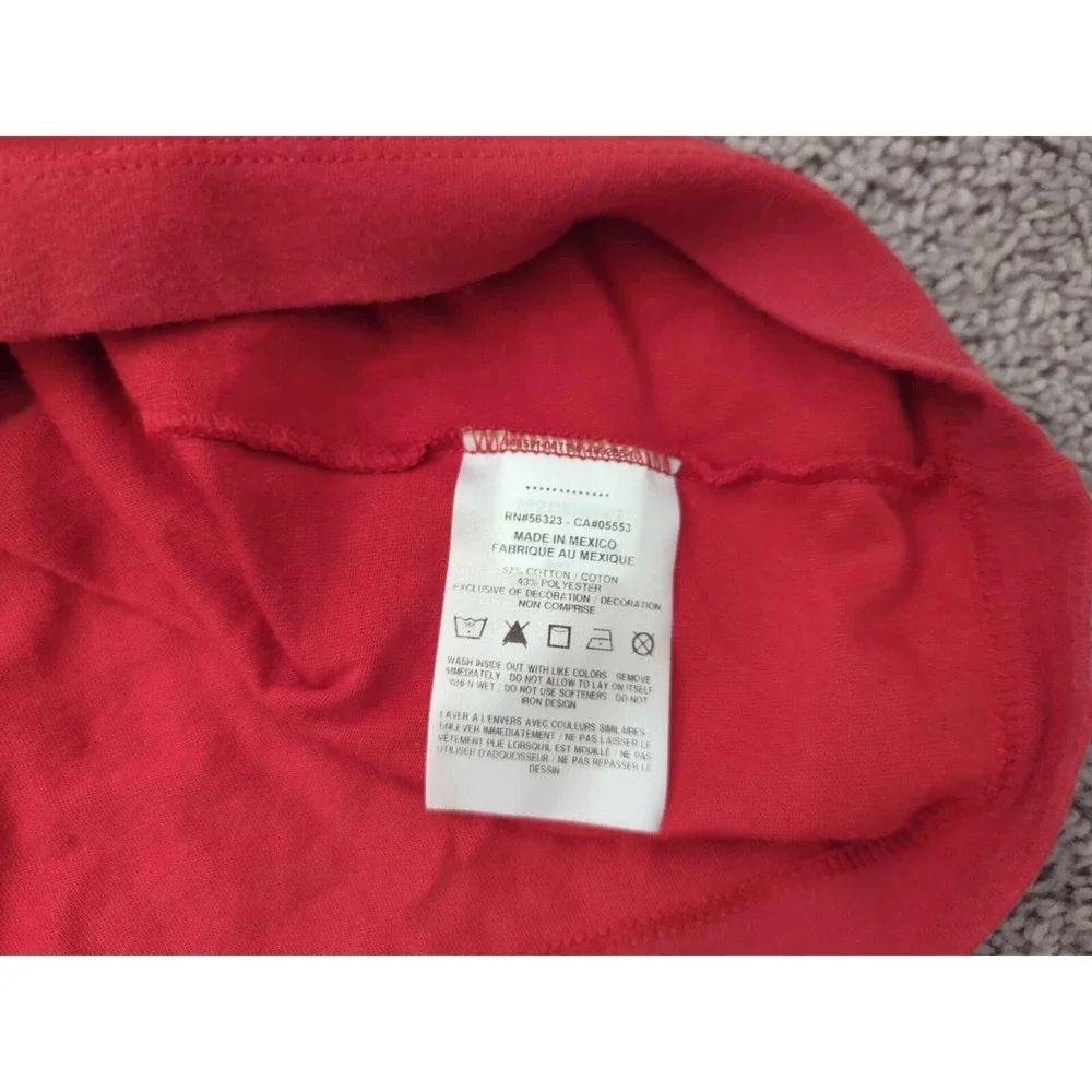 The Nike Tee T Shirt  Mens Large Red Dri-Fit BEAST Swoosh‎ Athletic Performance